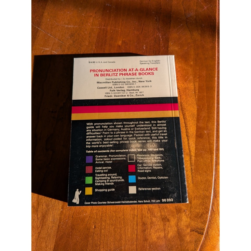 Berlitz German for Travellers Phrase Book Pocket Sized 1982 Edition 0029639301 - Picture 2 of 3